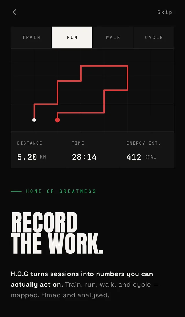 Record the work — a run mapped, timed and analysed